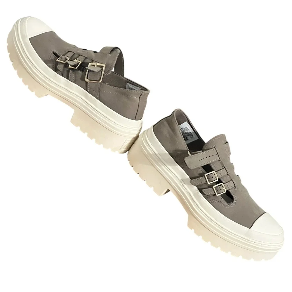 Converse Chuck Taylor Lugged Heel Mary Jane Platform Sneakers Egret Women 9.5 - Picture 2 of 15